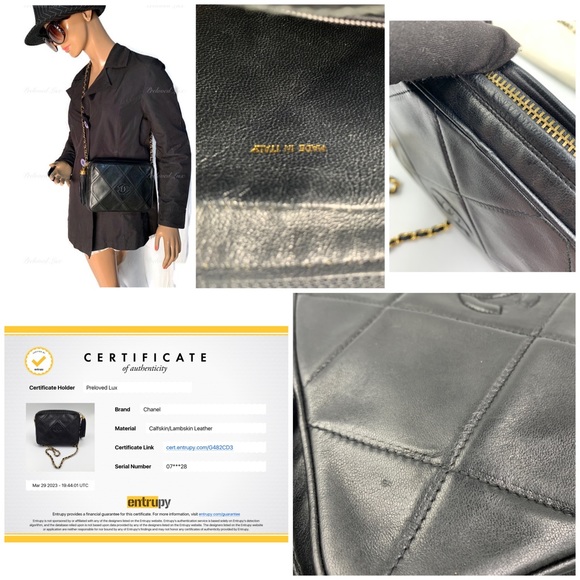 Authentic CHANEL Lambskin Black Vintage Camera Bag with Tassel - Picture 15 of 16